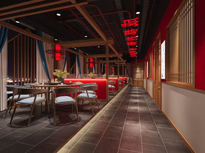 工业loft饭店餐馆就餐区