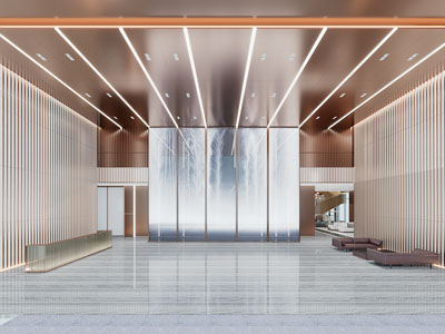 新中式大堂前台接待区