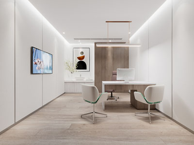 现代轻奢办公室3d模型 现代轻奢办公室