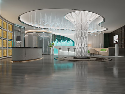 后现代大堂前台接待区