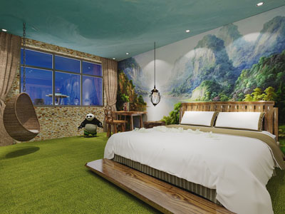 中式民宿艺术酒店客房