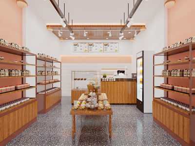 现代面包、蛋糕甜品店