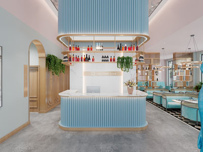 现代饭店餐馆就餐区