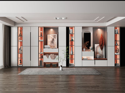 现代玄关装饰鞋柜