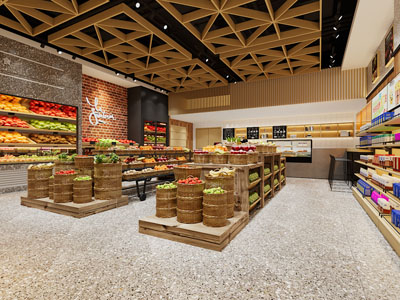 工业loft生鲜便利店百货超市