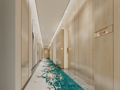 新中式酒店过道