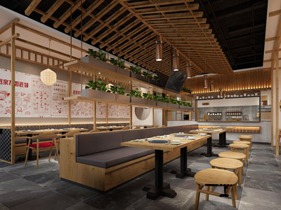 北欧饭店餐馆就餐区