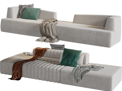 现代多人沙发3d模型 现代多人沙发