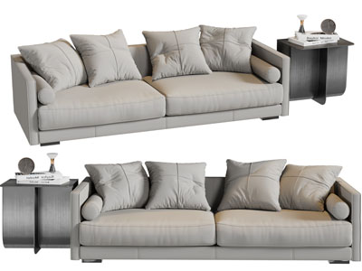 现代布艺多人沙发3d模型 现代布艺多人沙发