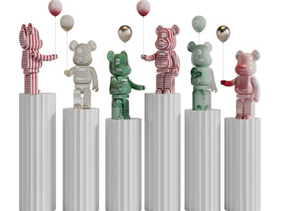 现代暴力熊装饰品摆件