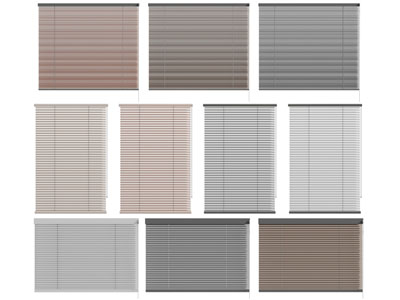 现代百叶窗帘、拉帘3d模型 现代百叶窗帘、拉帘