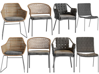 现代藤编休闲椅子