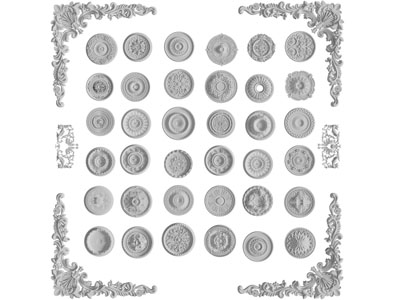 现代雕花、灯盘