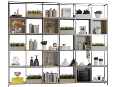 现代开放式装饰柜