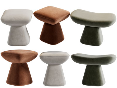 现代方形沙发凳