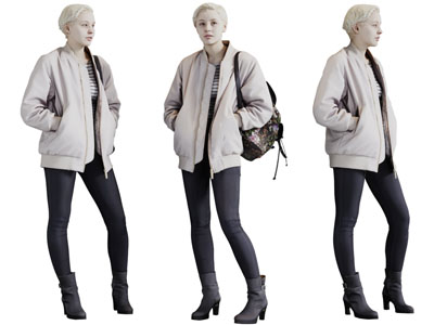 手插口袋的女人人物