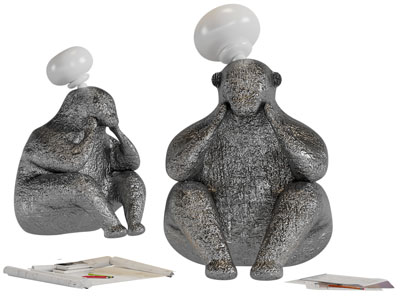 卡通动物雕塑台灯