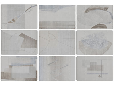 现代长方形地毯3d模型 现代长方形地毯