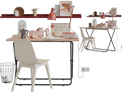 现代书桌椅组合