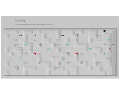 现代企业背景墙3d模型 现代企业背景墙