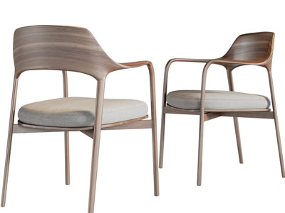 北欧实木休闲椅子