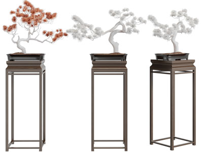 新中式花架盆景