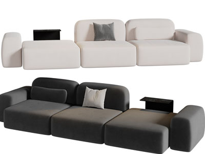 现代多人沙发3d模型 现代多人沙发