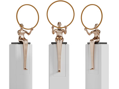 现代雕塑摆件组合