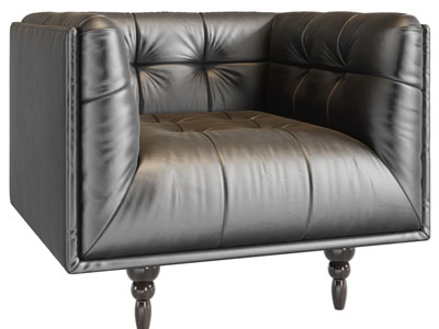 简欧单人沙发3d模型 简欧单人沙发