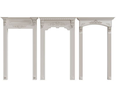 欧式雕花门套、垭口3d模型 欧式雕花门套、垭口