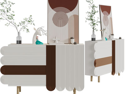 现代轻奢玄关柜、边柜