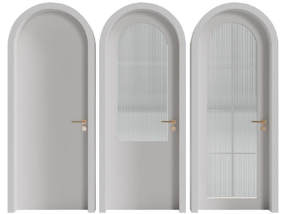 现代轻奢拱形平开门