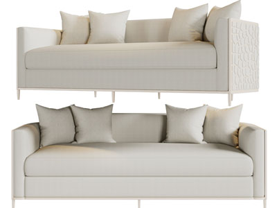 现代多人沙发3d模型 现代多人沙发