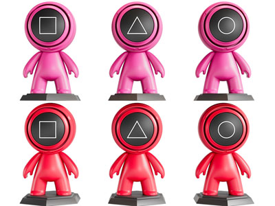 现代迷你娃娃摆件