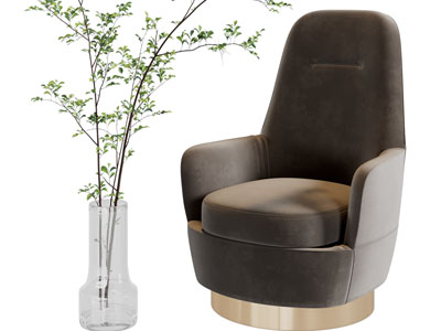 现代单人沙发3d模型 现代单人沙发