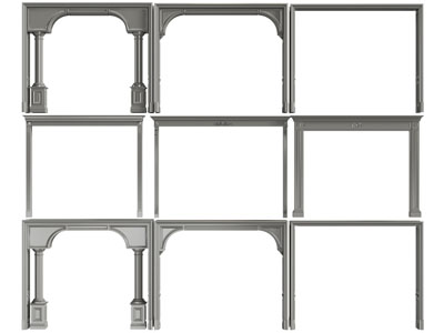 欧式门套、垭口3d模型 欧式门套、垭口
