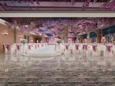 现代酒店大堂就餐区