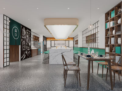 北欧饭店餐馆就餐区