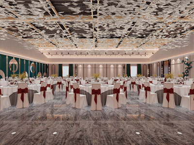 新中式酒店大堂就餐区