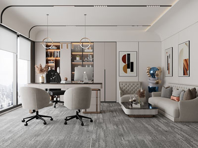 现代轻奢董事长经理办公室