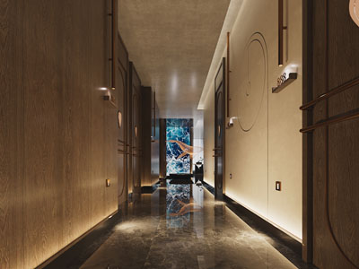 新中式酒店过道