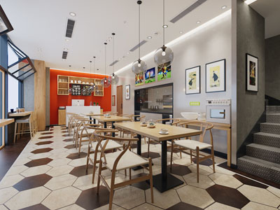 新中式茶水间、休闲区