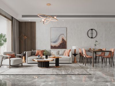 现代客厅餐厅