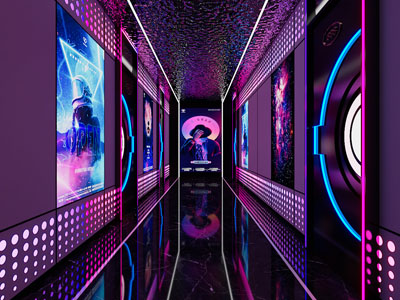 后现代KTV走廊过道