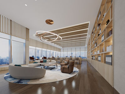 新中式大堂接待区