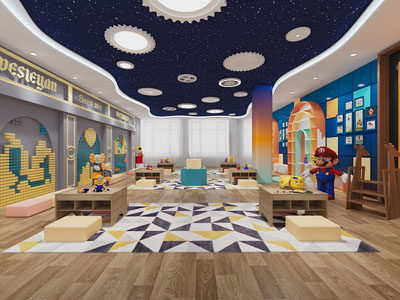 北欧儿童乐高积木玩具游乐场