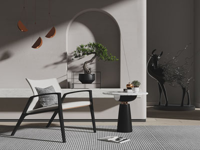 新中式休闲椅子和茶几组合