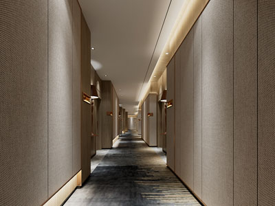 现代酒店过道