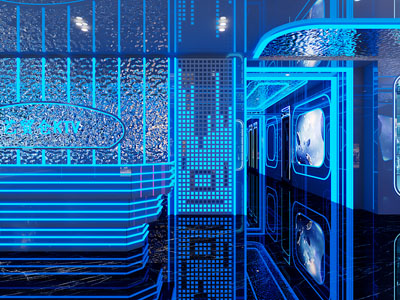 后现代KTV大堂前台接待