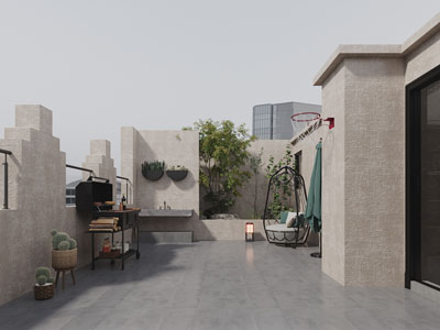 侘寂风阳台、露台